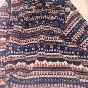 Patagonia Synchilla Fleece with Blue and Orange Pattern